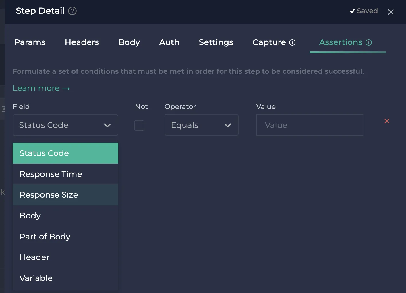 Create assertions
