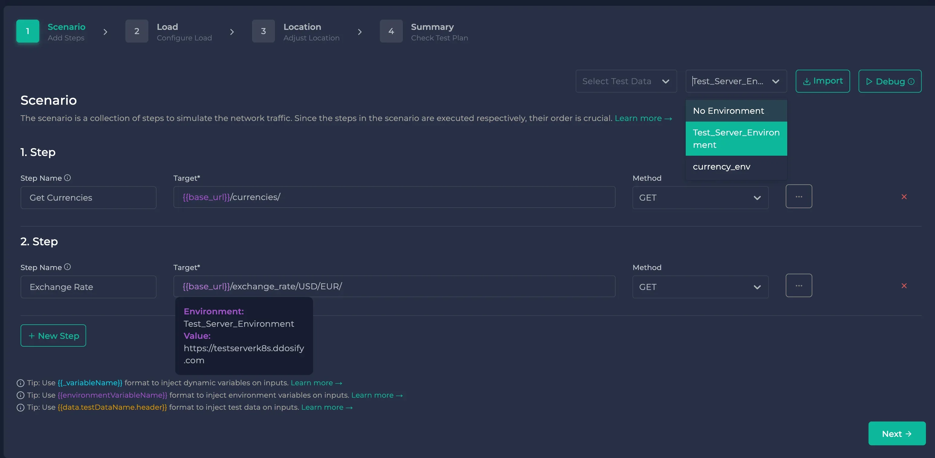 Binding an Environment to Tests
